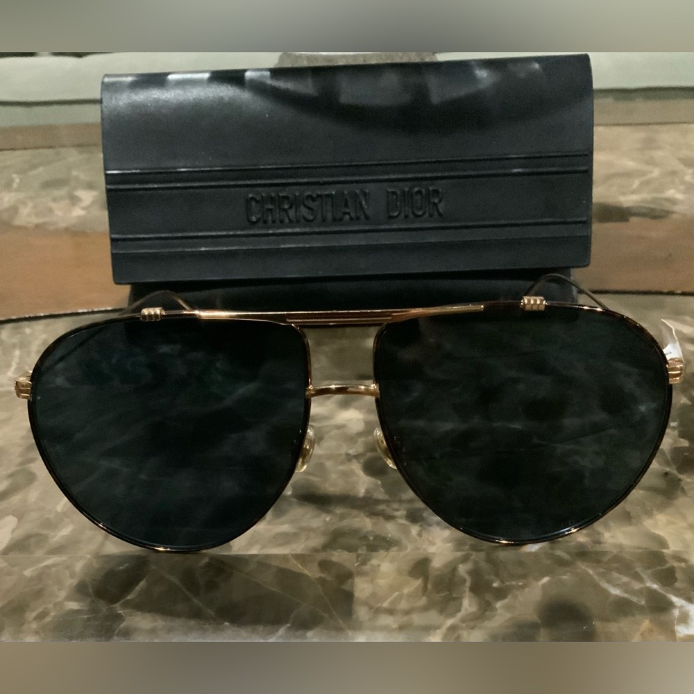 ❤️❤️ CHRISTIAN DIOR 
Monsieur 1 Sunglasses Light Gold Blue❤️❤️